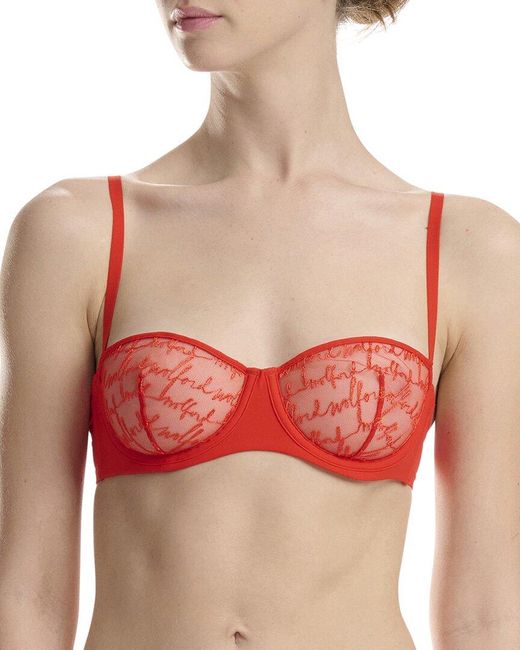 Wolford Red Unlined Balconette Bra