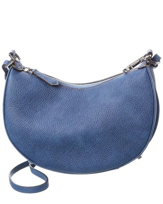 Fendi Blue Graphy Mini Leather Hobo Bag