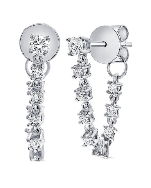 Sabrina Designs White 14k 0.61 Ct. Tw. Diamond Chain Earrings