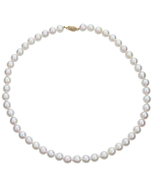 Belpearl Natural 14k 8.5-9mm Akoya Pearl Necklace