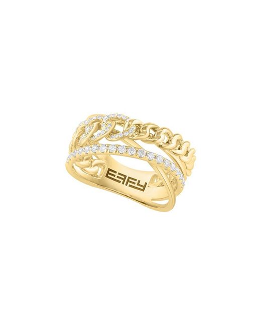 Effy Fine Jewelry Metallic 14K 0.20 Ct. Tw. Diamond & Ruby Ring