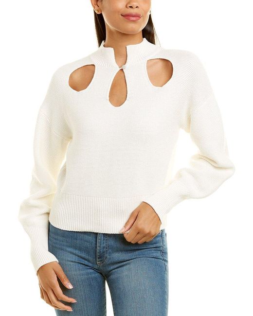 Joie Irva Linen-blend Sweater in White | Lyst