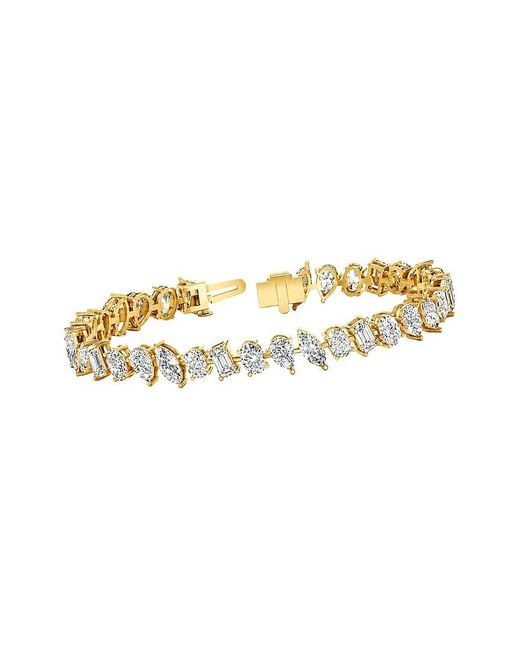 Lab Grown Diamonds Metallic 14K 9.66 Ct. Tw. Lab-Grown Diamond Tennis Bracelet
