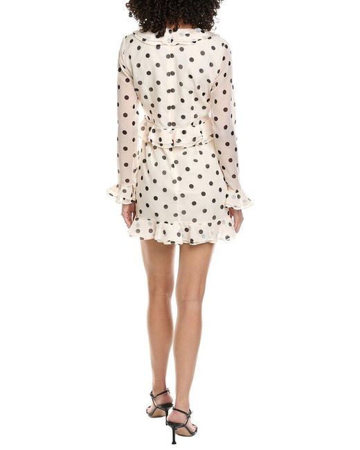 Bardot Natural Spot Mini Dress