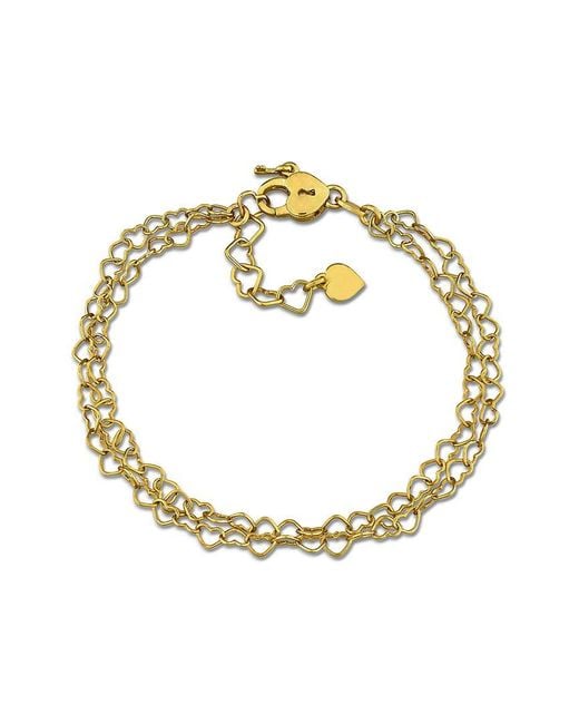 Italian Silver Metallic Double Strand Bracelet