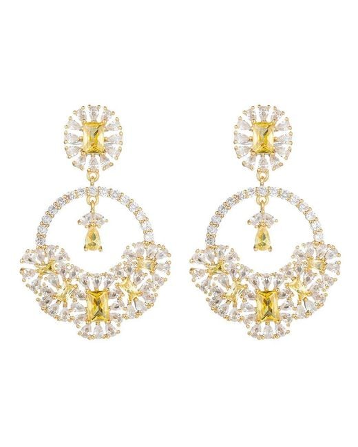 Eye Candy LA Metallic The Luxe Collection Cz Alessia Statement Earrings