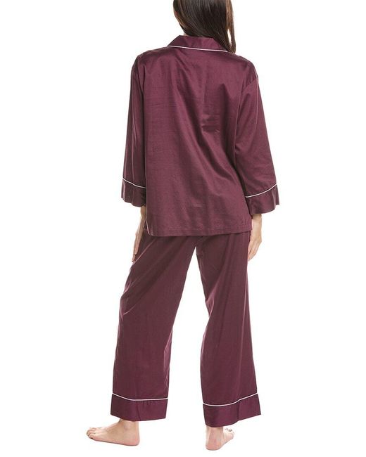 Natori 2pc Sateen Essentials Pajama Set in Red Lyst