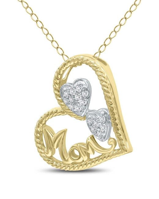 True Diamond Metallic 14K Two-Tone 0.12 Ct. Tw. Diamond Necklace