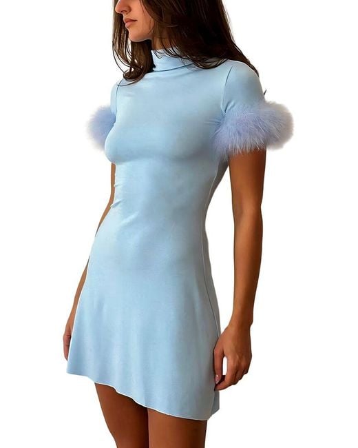 LEON GORI Blue Mini Dress