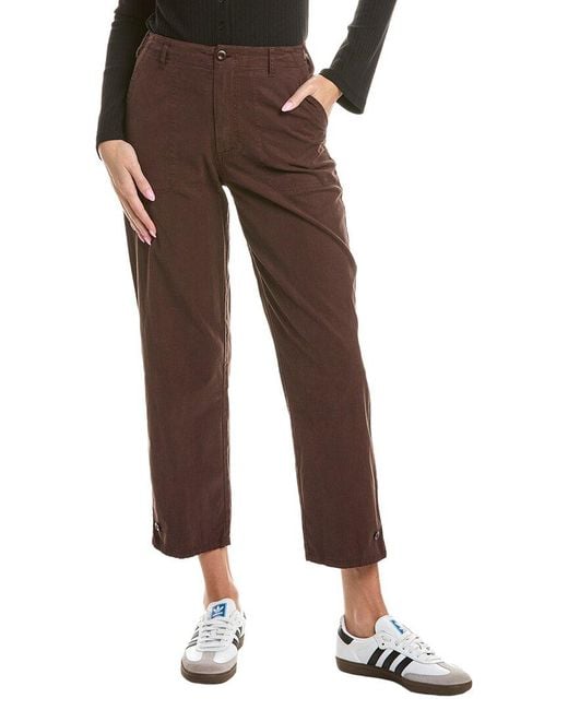 Michael Stars Brown Maxine Convertible Straight Leg Pant