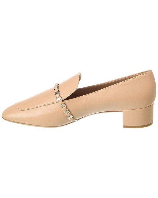Ferragamo Natural Tilos Leather Pump