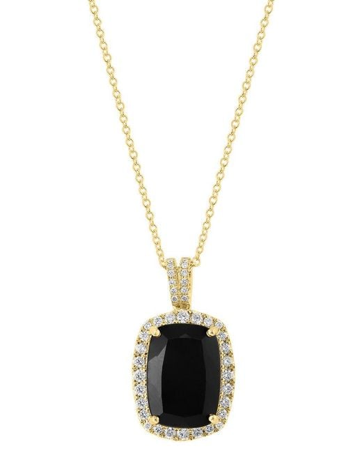 Effy Fine Jewelry Metallic 14K 7.25 Ct. Tw. Diamond & Onyx Necklace