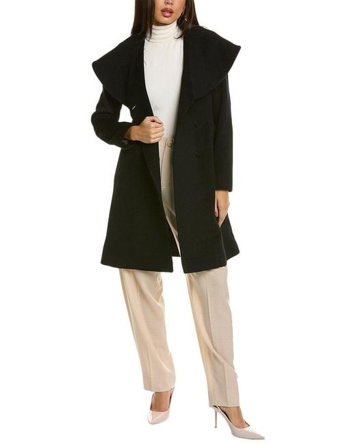 Fleurette Black Wool Coat
