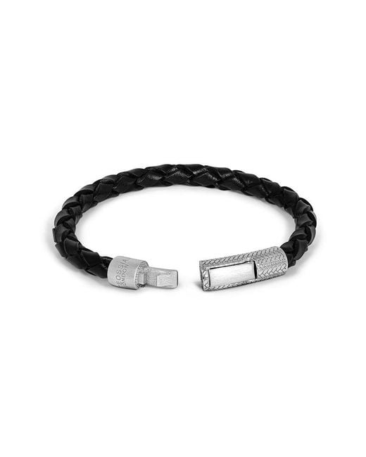 Tateossian Black Silver Bracelet for men