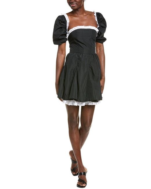 IPPONELLI Black Ruffle Mini Dress