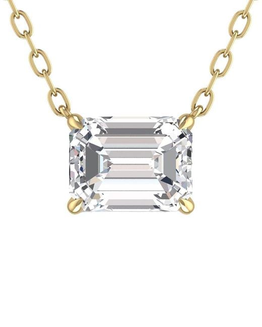 Lab Grown Diamonds Metallic 14k 1.00 Ct. Tw. Lab Grown Diamond Necklace