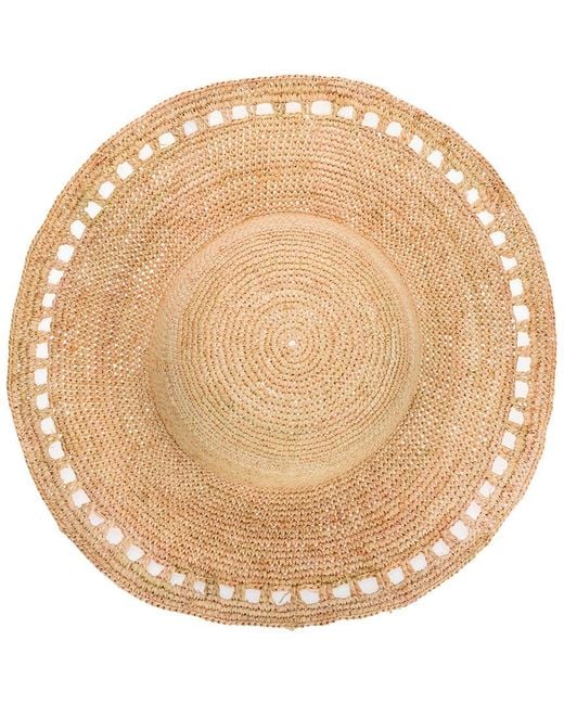 San Diego Hat Natural Isla Raffia Round Crown Floppy Hat