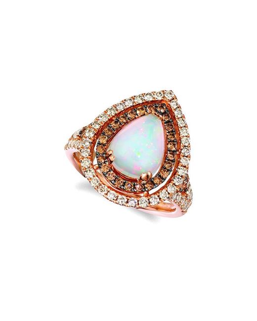 Le Vian White 14k Strawberry Gold® 2.29 Ct. Tw. Diamond & Opal Ring