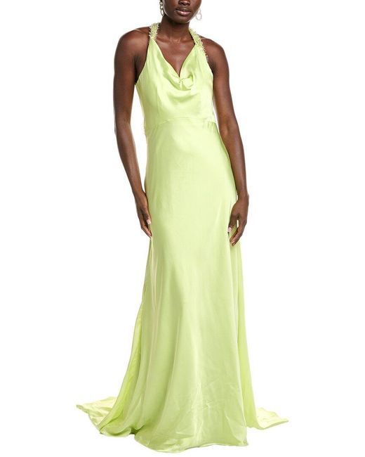 Issue New York Green Twisted Back Gown