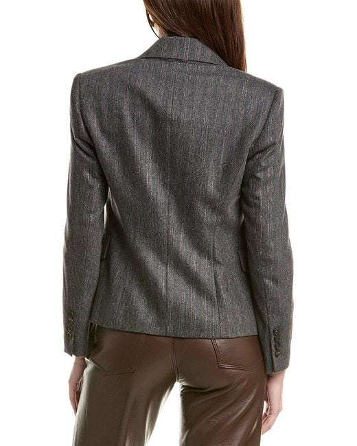 Brunello Cucinelli Gray Wool-blend Blazer