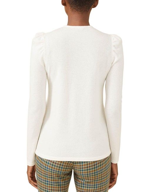 J.McLaughlin White Wynn Cashmere Sweater