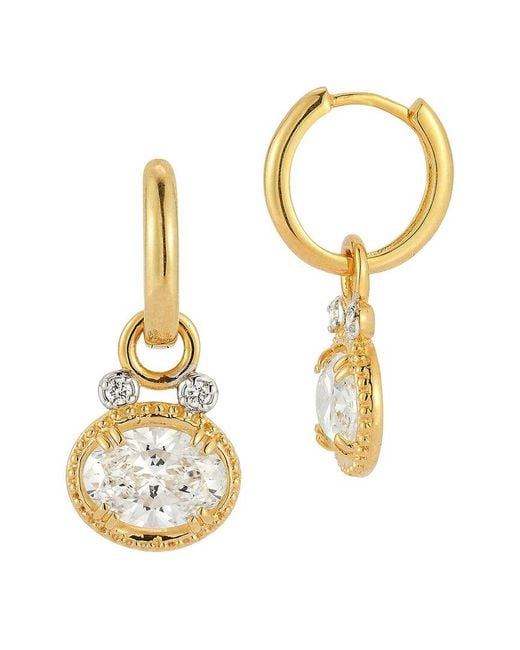 Reiss Metallic 14K 4.14 Ct. Tw. Lab-Grown Diamond Hoop Earrings