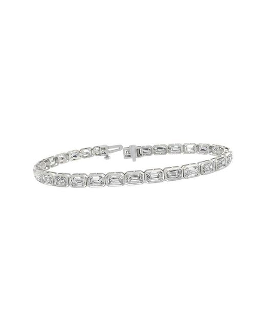 Lab Grown Diamonds White 14K 9.90 Ct. Tw. Lab-Grown Diamond Tennis Bracelet