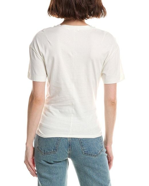 Rag & Bone White Mia Draped T-Shirt