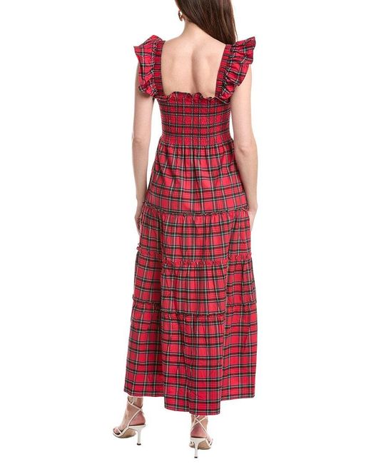 Sail To Sable Red Smocked Maxi Dress