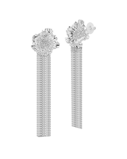 Chloe and Madison White Jewelry Plated Earrings