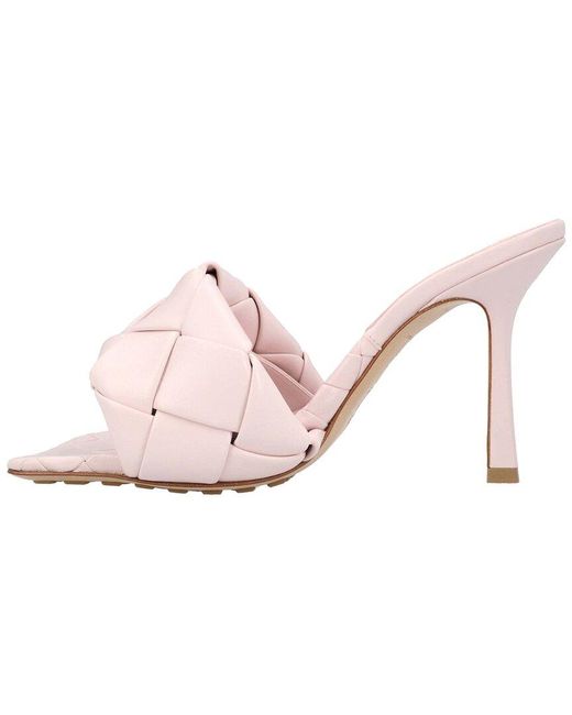 Bottega Veneta Pink Lambskin Leather Lido Mule Never Worn (Authentic Pre-Loved)