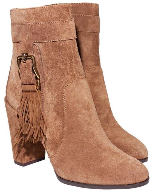 Tod's Brown Fringe Suede Boot