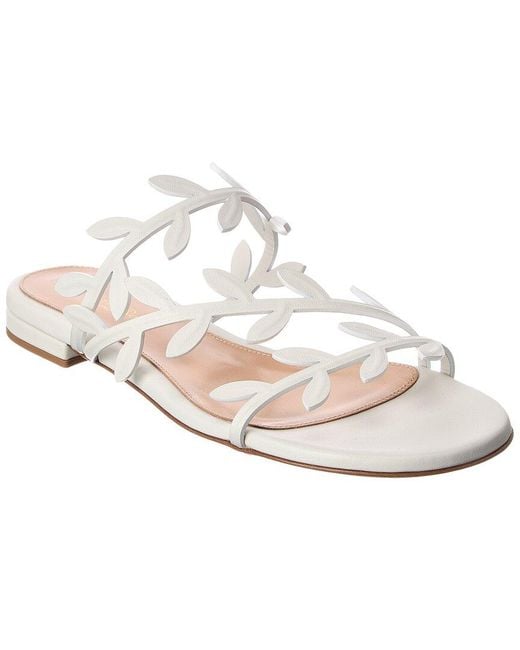 Gianvito Rossi White Flavia Leather Sandal