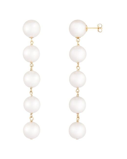 Splendid White 14k 8-9mmmm Pearl Earrings