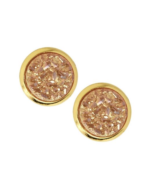 Saachi Metallic Druzy Studs