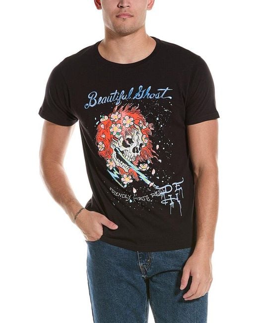 Ed Hardy Black Ghost Skull T-shirt for men