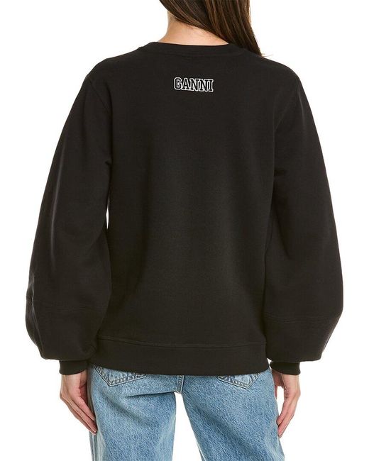 Ganni Sweatshirt in Black Lyst
