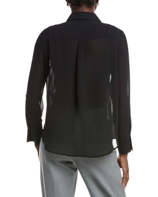 Kenneth Cole Black Chiffon Blouse