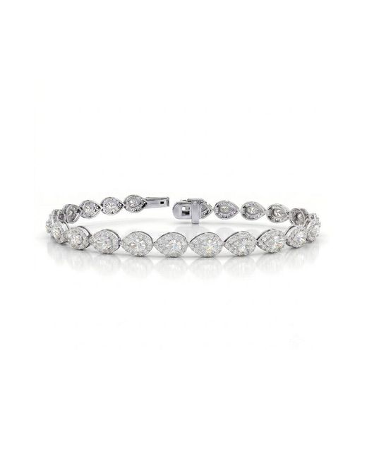 Lab Grown Diamonds White 14K 6.11 Ct. Tw. Lab-Grown Diamond Tennis Bracelet