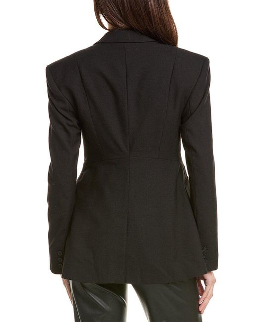 AllSaints Black Sevenh Wool-Blend Blazer
