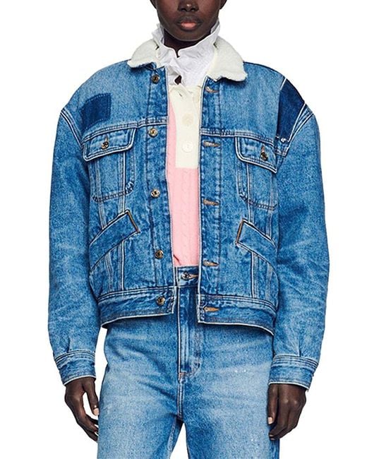 Sandro Blue Denim Jacket