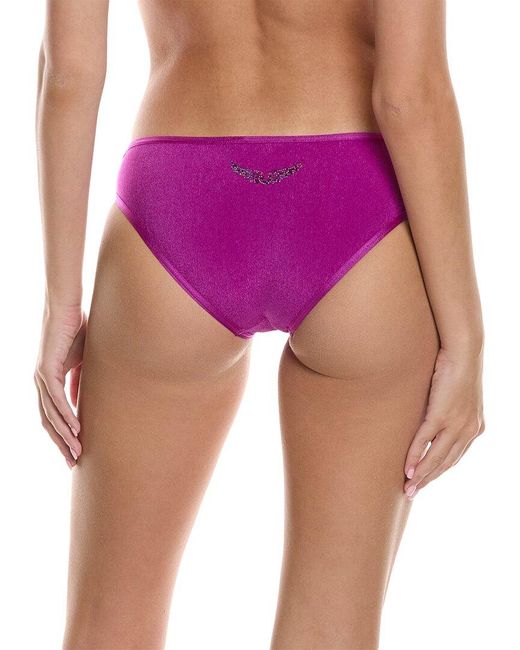 Zadig & Voltaire Purple Crinkle Bikini Bottom