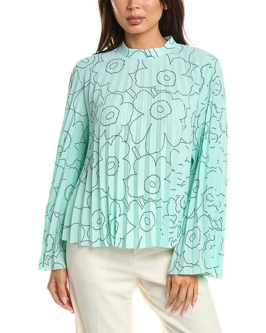 Marimekko Blue Duuri Piirto Unikko Top