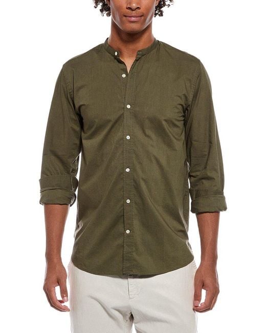 Officine Generale Green Officine Generale Gaspard Poplin Shirt for men