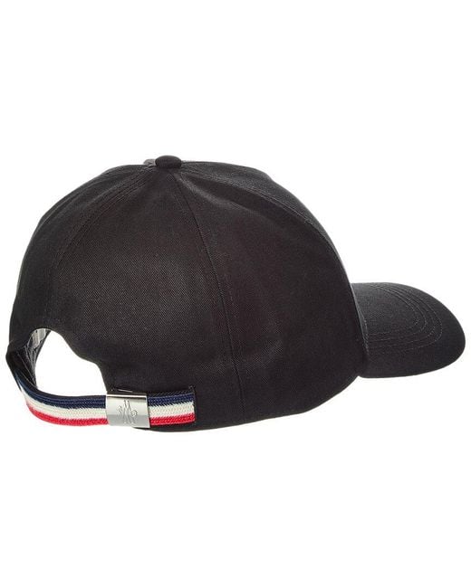 Moncler Black Baseball Cap for men
