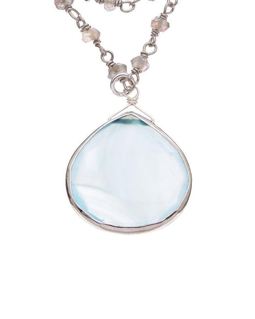 Rachel Reinhardt Jewelry Metallic Gemstone Necklace