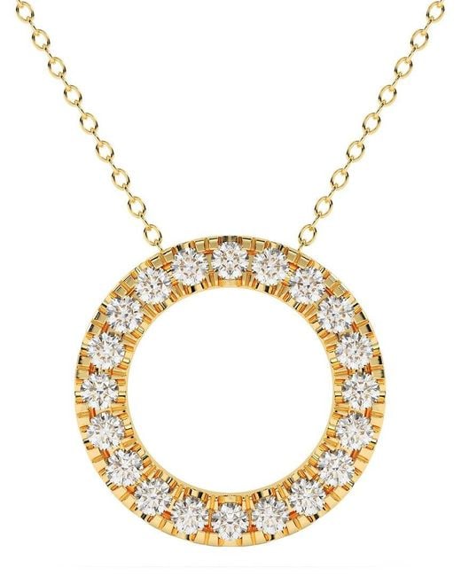 Lab Grown Diamonds Metallic 14k 1.50 Ct. Tw. Lab-grown Diamond Necklace