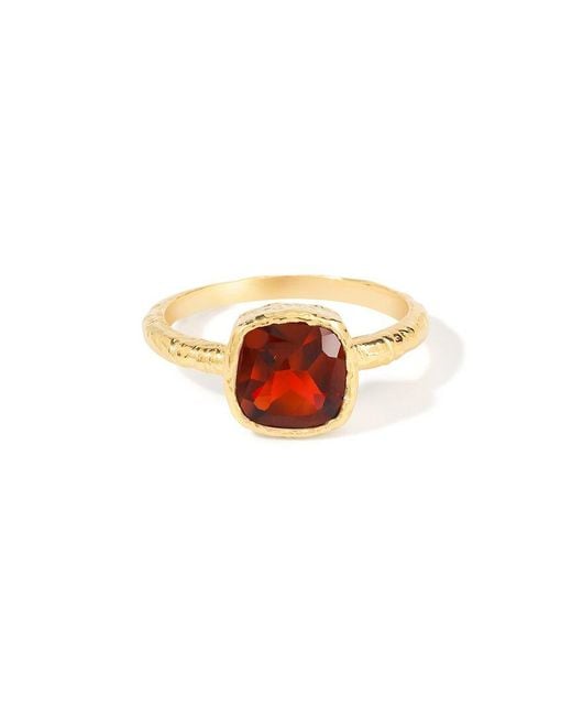 TIRAMISU White 14K Over 2.32 Ct. Tw. Garnet Solitaire Ring
