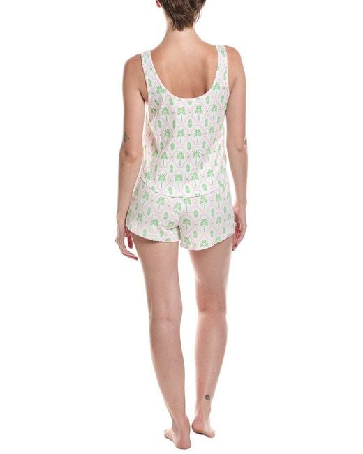 Pj Salvage White 2pc Playful Prints Pajama Set