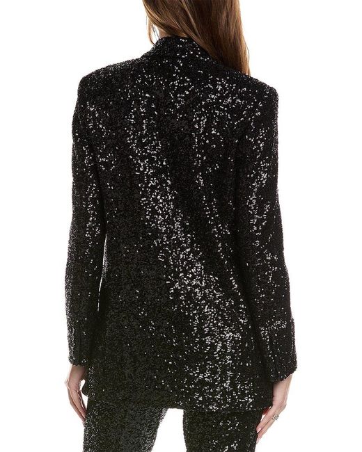 Michael Kors Black Sequin Boyfriend Blazer